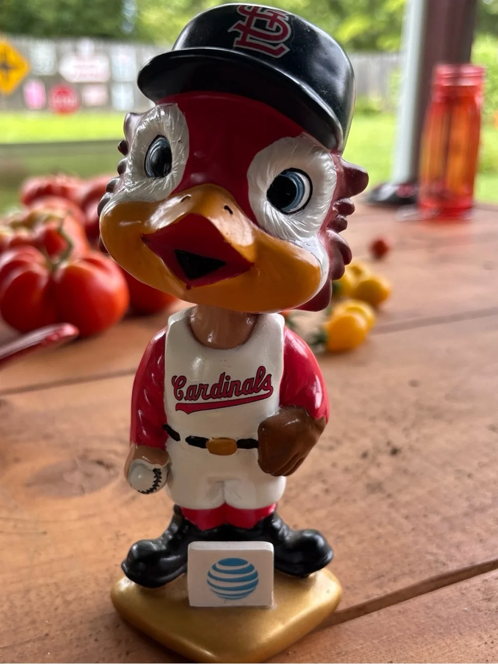 Cardinals Red & White Mascot Bobblehead - Official Team Design